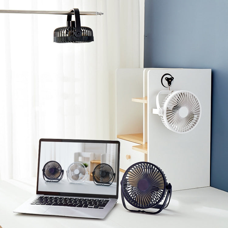 3-in-1 Electric Fan Wall Mounted Desktop Quiet Brushless Turbine Mini Fan, Style: USB Plug(Black) - Electric Fans by PMC TechLife | Online Shopping South Africa | PMC TechLife | Buy Now Pay Later Mobicred