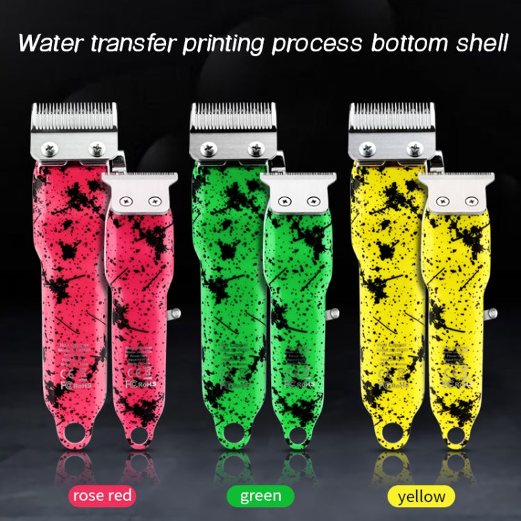 Haircutter Set Transparent Body Oil Head Electric Hair Clipper Men Home Electric Pusher(Scissors Yellow) - free shipping - PMC TechLife - Order now!