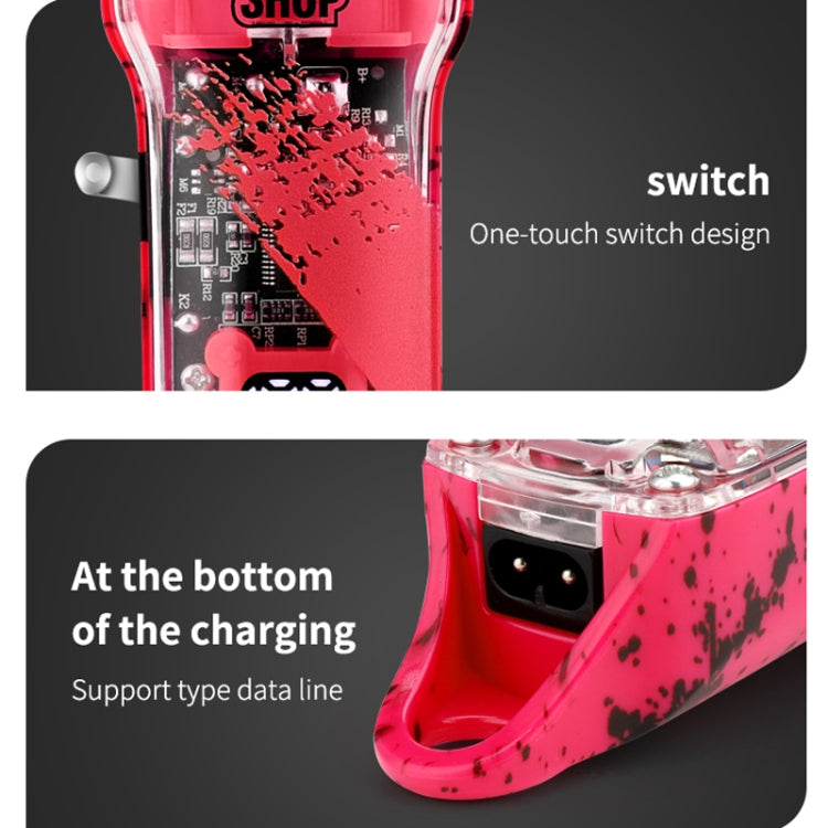 Haircutter Set Transparent Body Oil Head Electric Hair Clipper Men Home Electric Pusher(Earl Red) - free shipping - PMC TechLife - Order now!