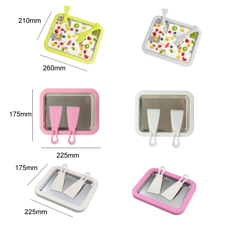 Mini Household Fried Yogurt Machine Children Homemade DIY Fried Ice Tray, Color: Stainless Steel Green 26x21cm - free shipping - PMC TechLife - Order now!