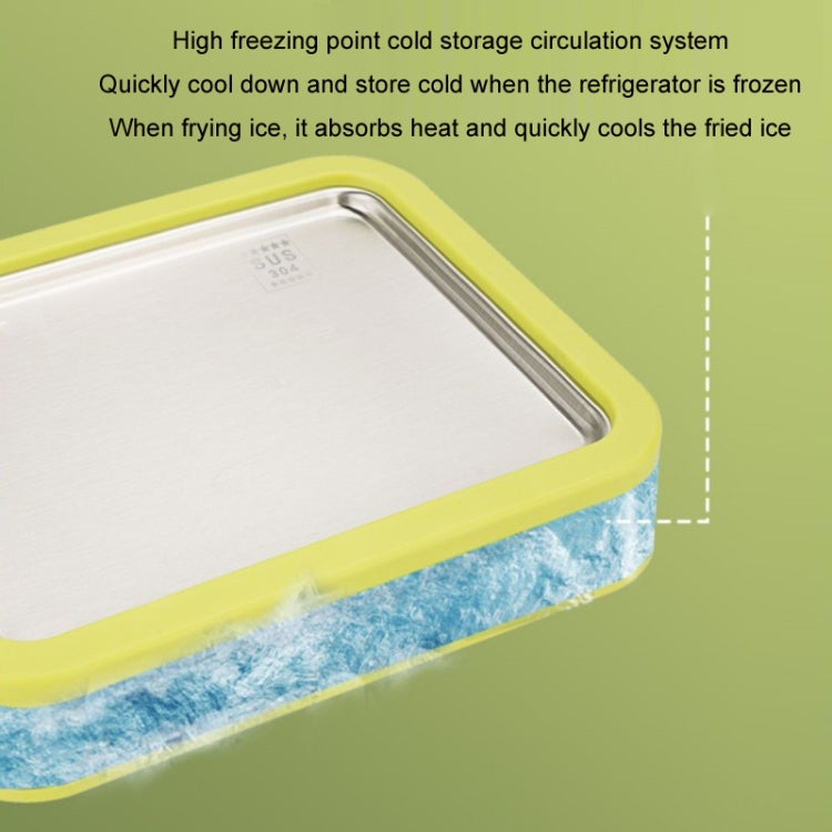 Mini Household Fried Yogurt Machine Children Homemade DIY Fried Ice Tray, Color: Stainless Steel Green 26x21cm - free shipping - PMC TechLife - Order now!