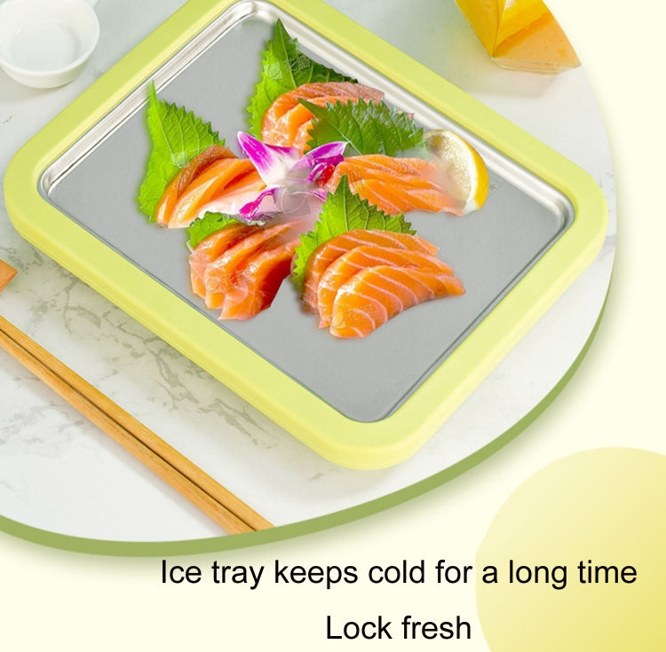 Mini Household Fried Yogurt Machine Children Homemade DIY Fried Ice Tray, Color: Stainless Steel Green 26x21cm - free shipping - PMC TechLife - Order now!