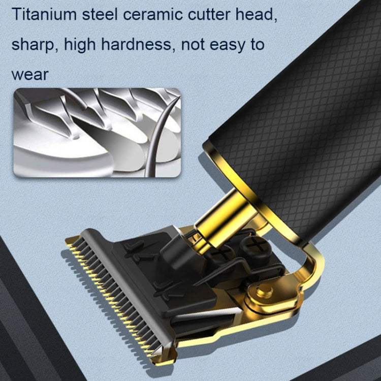 USB Rechargeable Digital Display Engraving Ceramic Knife Electric Hair Clipper(Digital Display Black) - free shipping - PMC TechLife - Order now!