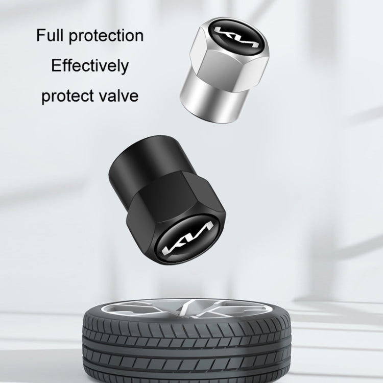 3sets/12pcs For KIA KN Car Tire Valve Core Decorative Metal Cap(Blue) - Tire Valve Caps by PMC TechLife | Online Shopping South Africa | PMC TechLife | Buy Now Pay Later Mobicred