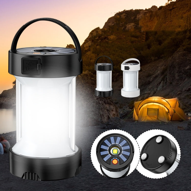 Camping Lantern Outdoor Solar Emergency Lights Multifunctional Tent Light(Hourglass Black) - Camping Lighting by PMc TechLife | Online Shopping South Africa | PMc TechLife | Buy Now Pay Later Mobicred