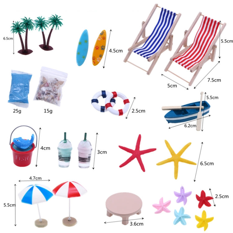 B Style Mini Beach Set Miniature Model Ornament Summer Ocean Simulation Scene Photo Decoration Props - Other Props by PMC TechLife | Online Shopping South Africa | PMC TechLife | Buy Now Pay Later Mobicred