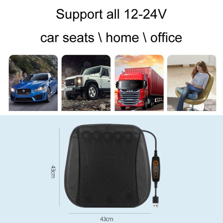 Multifunctional USB Fan Ventilation Heat Dissipation Car Seat Cushion(Black) - Seat Accessories by PMC TechLife | Online Shopping South Africa | PMC TechLife | Buy Now Pay Later Mobicred
