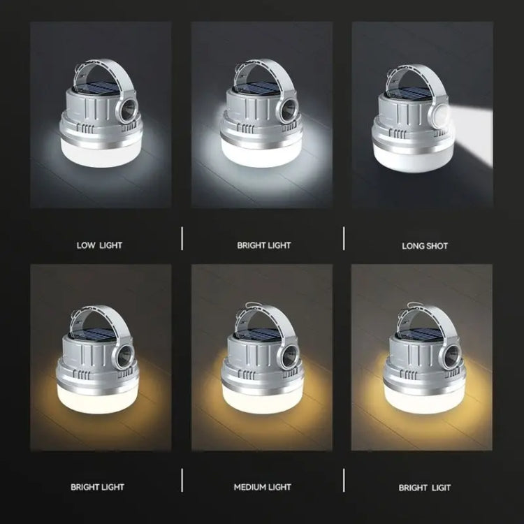 M10 Solar Tent Light With Portable Power Supply Handheld Camping Light Outdoor Vintage Mood Lights(Gray) - Camping Lighting by PMc TechLife | Online Shopping South Africa | PMc TechLife | Buy Now Pay Later Mobicred