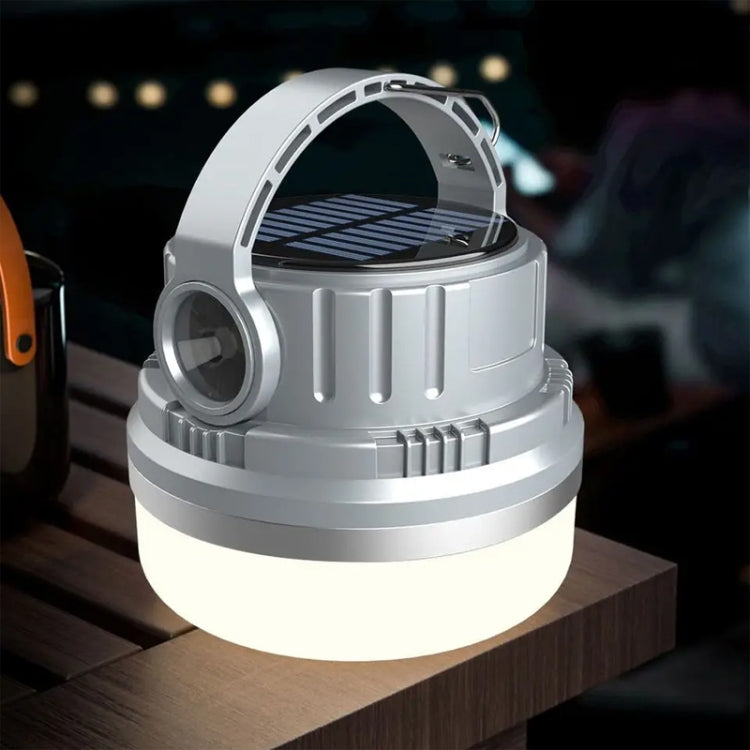 M10 Solar Tent Light With Portable Power Supply Handheld Camping Light Outdoor Vintage Mood Lights(Gray) - Camping Lighting by PMc TechLife | Online Shopping South Africa | PMc TechLife | Buy Now Pay Later Mobicred