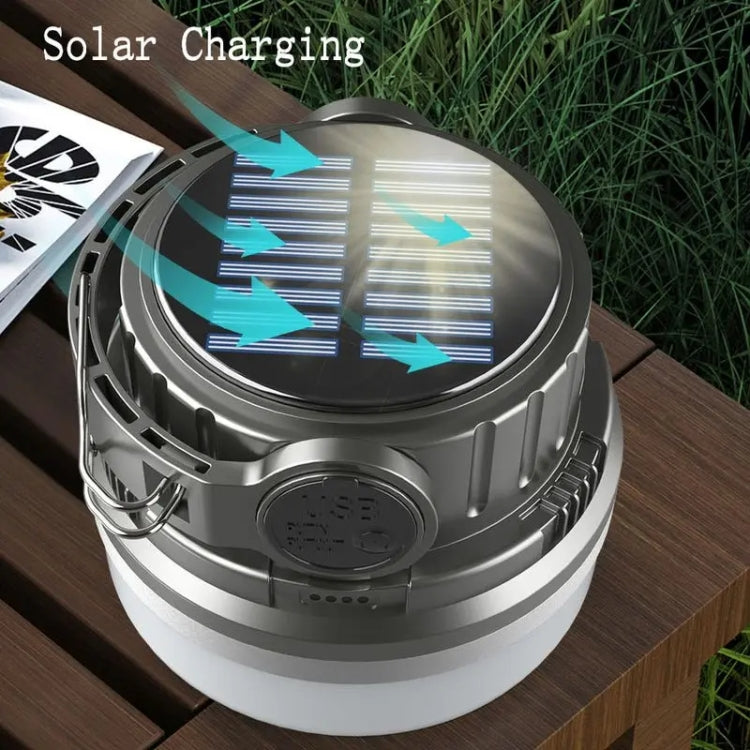 M10 Solar Tent Light With Portable Power Supply Handheld Camping Light Outdoor Vintage Mood Lights(Gray) - Camping Lighting by PMc TechLife | Online Shopping South Africa | PMc TechLife | Buy Now Pay Later Mobicred