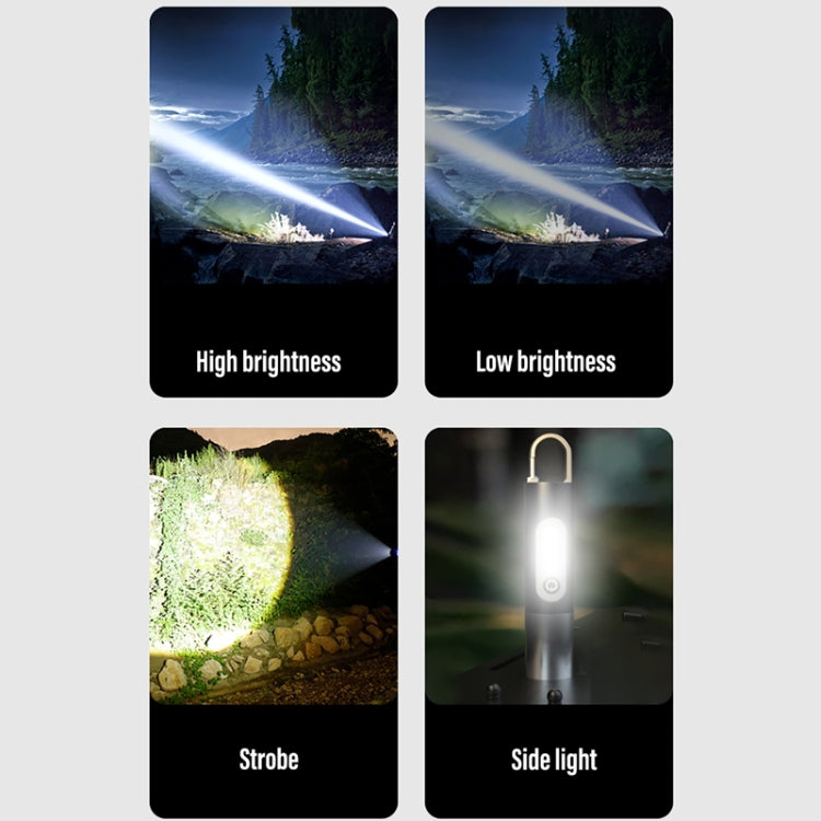 XHP50  Lamp Bead Super Bright LED Flashlight Telescopic Zoom Waterproof Torch With Lampshade - LED Flashlight by PMC TechLife | Online Shopping South Africa | PMC TechLife