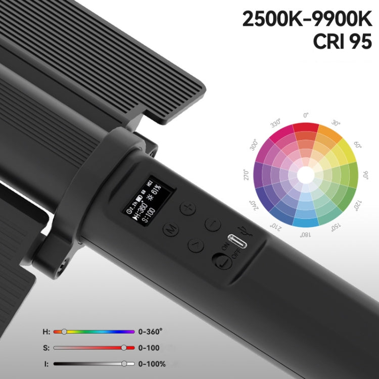 24W 72 LEDs Handheld Full-color RGB Stick Light Photography Light with Barndoor -  by PMC TechLife | Online Shopping South Africa | PMC TechLife | Buy Now Pay Later Mobicred