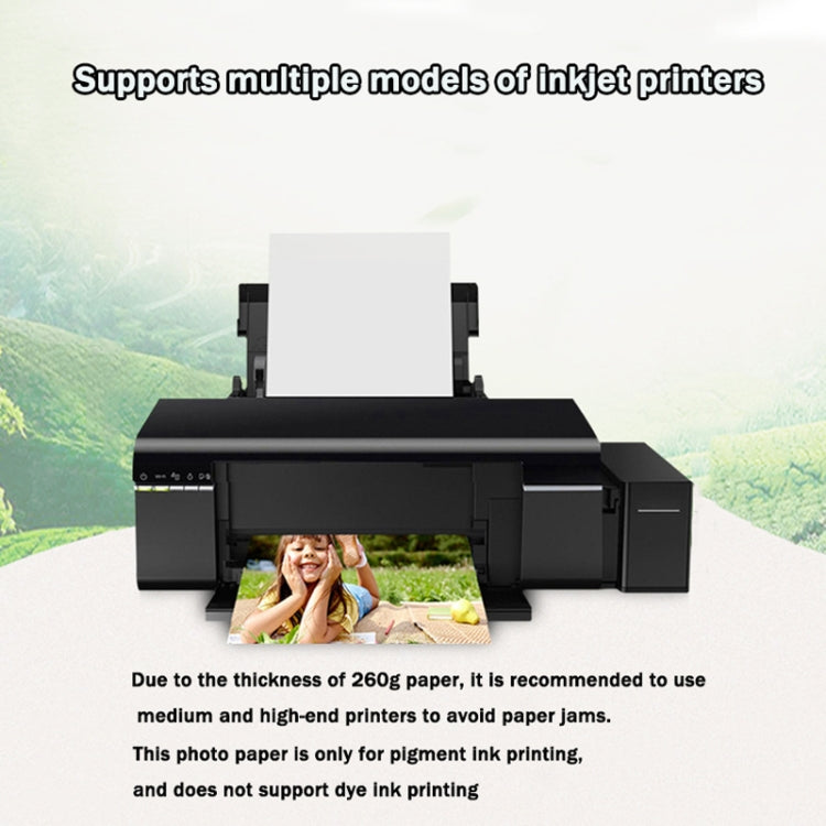 6 Inch 50 Sheets 260g Waterproof RC Photo Paper for Brother/Epson/Lenovo/HP/Canon Inkjet Printers(Rough Velvet) - Printer Accessories by PMC TechLife | Online Shopping South Africa | PMC TechLife
