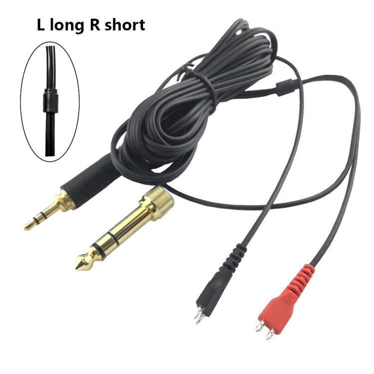 For Sennheiser HD25 / HD560 / HD540 / HD480 / HD430 / HD250 Headset Audio Cable(Left Long Right Short) - Headset Accessories by PMC TechLife | Online Shopping South Africa | PMC TechLife