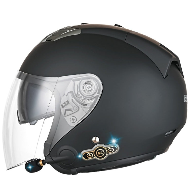 KUQIBAO Motorcycle Smart Bluetooth Sun Protection Double Lens Safety Helmet, Size: L(Matte Black) - free shipping - PMC TechLife - Order now!