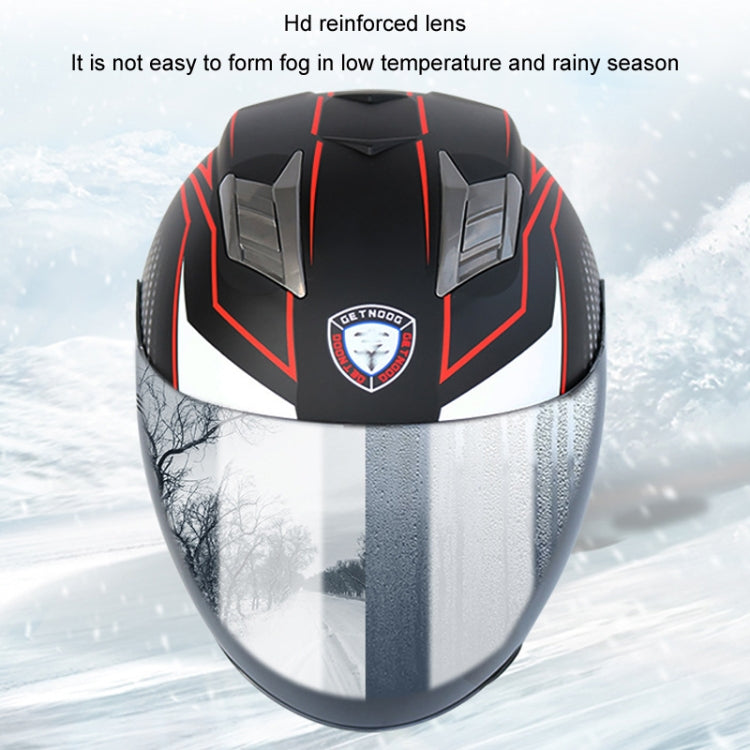 KUQIBAO Motorcycle Smart Bluetooth Sun Protection Double Lens Safety Helmet, Size: XXL(Matte Black Phantom Fiber+Black Tail) - free shipping - PMC TechLife - Order now!