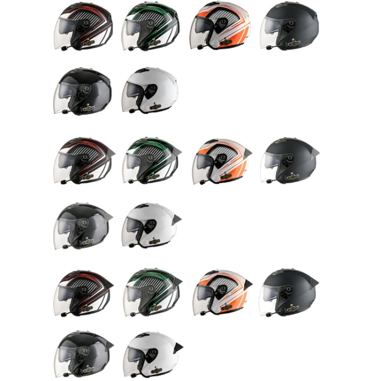 KUQIBAO Motorcycle Smart Bluetooth Sun Protection Double Lens Safety Helmet, Size: M(White Phantom Fiber) - free shipping - PMC TechLife - Order now!