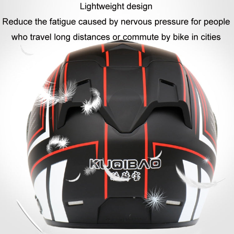 KUQIBAO Motorcycle Smart Bluetooth Sun Protection Double Lens Safety Helmet, Size: M(White+Gray Tail) - free shipping - PMC TechLife - Order now!