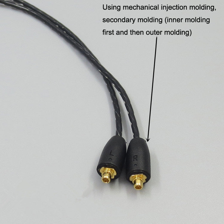 For Shure MMCX / SE215 / SE425 / SE535 / SE846 / UE900 / Waston Headset Cable(Black) - Headset Accessories by PMC TechLife | Online Shopping South Africa | PMC TechLife | Buy Now Pay Later Mobicred