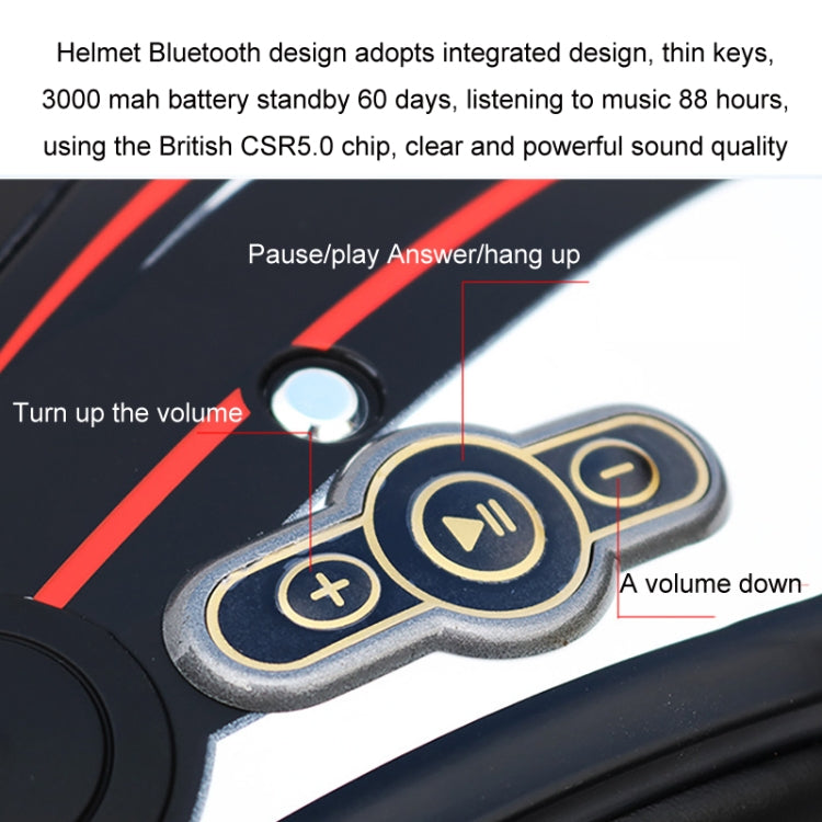 KUQIBAO Motorcycle Bluetooth Headset Double Lens Helmet With Braid, Size: XL(Fruits Black Phantom Fiber) - free shipping - PMC TechLife - Order now!
