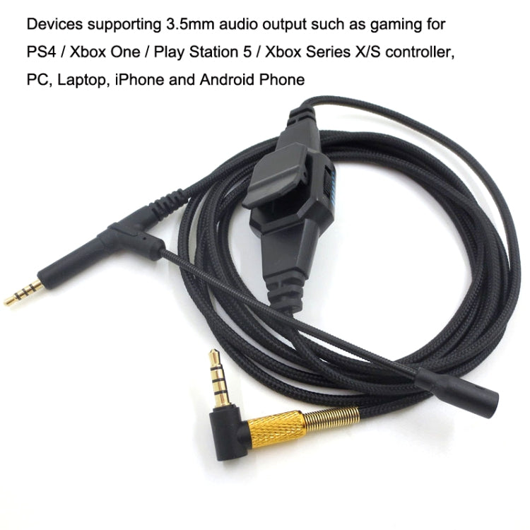 2m For BOSE 700 / QC25 / QC35 / OE2 3.5mm to 2.5mm Gaming Headset Audio Cable(Black) - free shipping - PMC TechLife - Order now!