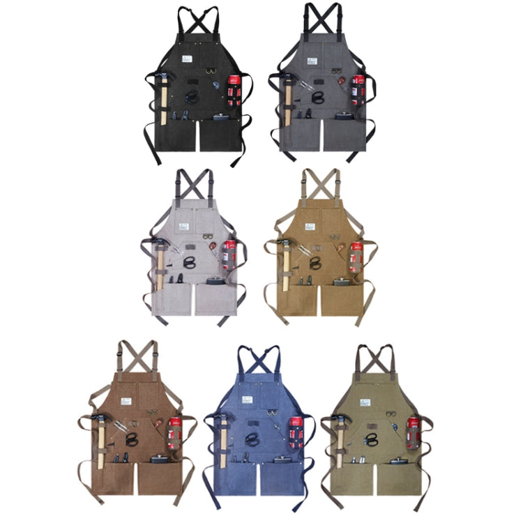 Heavy Canvas Workwear Craftsman April(Black) - Aprons & Caps by PMC TechLife | Online Shopping South Africa | PMC TechLife