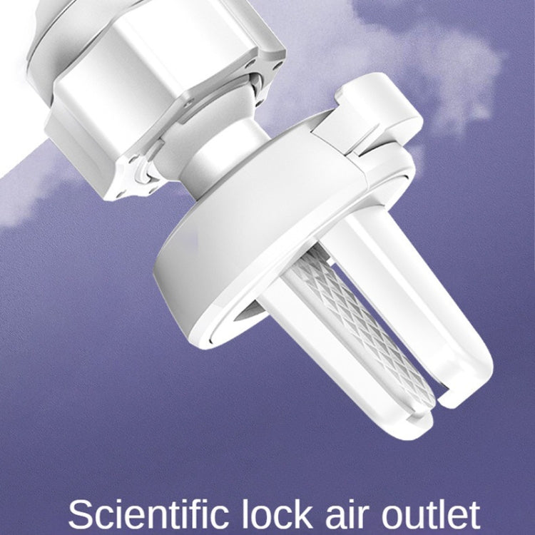 S-06 Car Air Outlet Gravity Holder Retractable Rotating Mobile Phone Bracket(White) - free shipping - PMC TechLife - Order now!