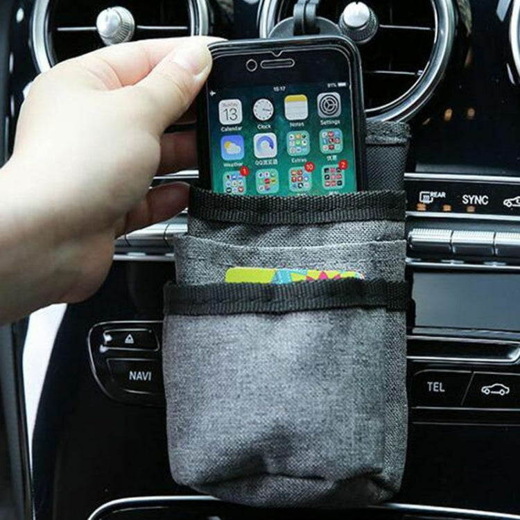 Vehicle Air Outlet Storage Bag Multi-function Document Change Storage Bag(Black) - Stowing Tidying by PMC TechLife | Online Shopping South Africa | PMC TechLife | Buy Now Pay Later Mobicred
