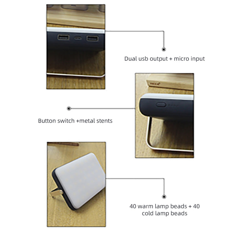 Outdoor Camping LED Light Waterproof USB Rechargeable Lighting(Black) - Camping Lighting by PMc TechLife | Online Shopping South Africa | PMc TechLife | Buy Now Pay Later Mobicred