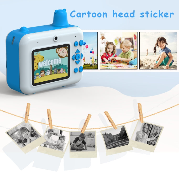 IPS 2.36 inch LED HD Display 1080P Childrens Camera Thermal Printing Instant Camera(Sky Blue) - Children Cameras by PMC TechLife | Online Shopping South Africa | PMC TechLife | Buy Now Pay Later Mobicred