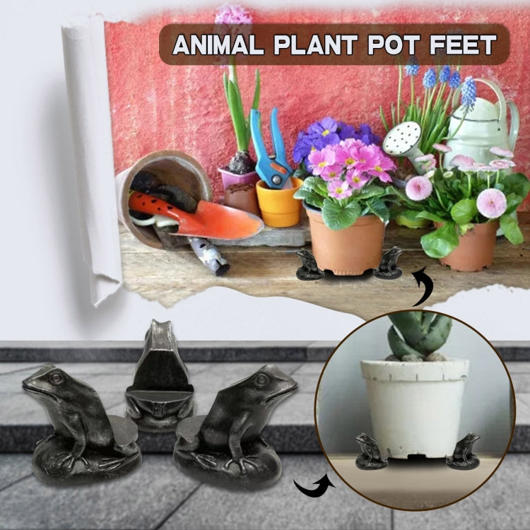 3pcs/set Flower Pot Feet Stand Animal Shape Resin Plant Pots Risers Pad(Cat) - Yard & Garden Decor by PMC TechLife | Online Shopping South Africa | PMC TechLife