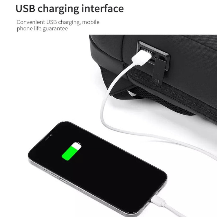 Business Large Capacity Travel Bag Multifunctional Waterproof Laptop Backpack With USB Port(Black) - Backpack by PMC Jewellery | Online Shopping South Africa | PMC Jewellery | Buy Now Pay Later Mobicred