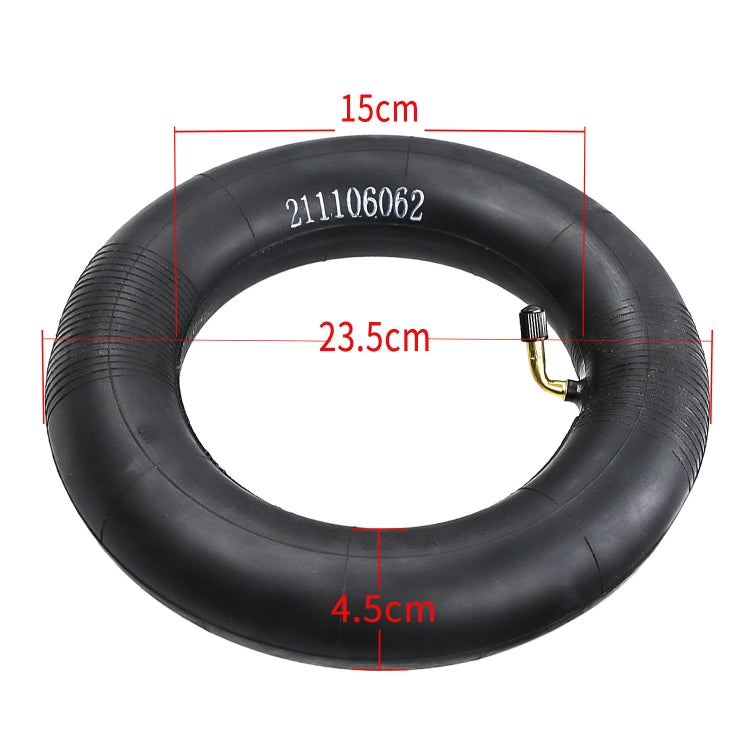 10 x 2.5/2.75 Electric Scooter 45 Degree Valve Thickened Inner Tube(Yellow Stripes) - Accessories & Parts by PMC TechLife | Online Shopping South Africa | PMC TechLife