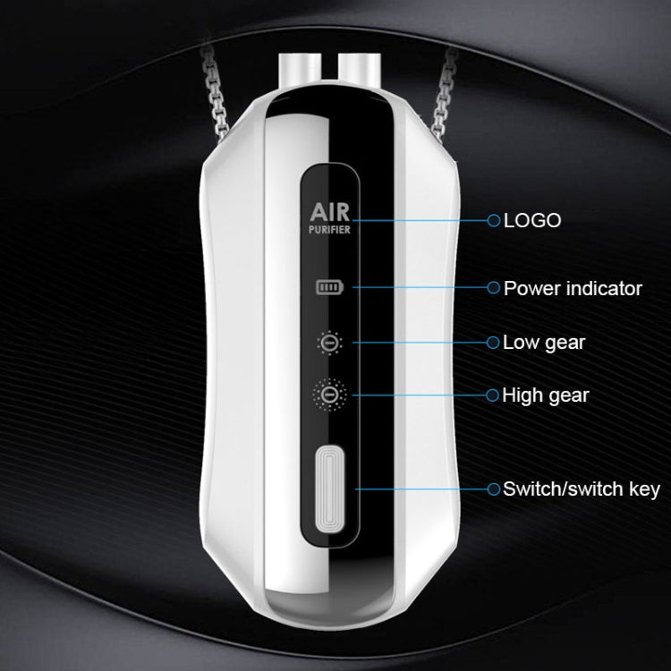 Portable Negative Ion Air Purifier Home Hanging Neck Purifier, Style: Rope Style (Black) - free shipping - PMC TechLife - Order now!