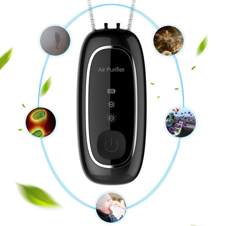 Upgrade Dual-brush Negative Ion Air Purifier Neck Small Portable Air Purifier, Style: Chain Model (White) - free shipping - PMC TechLife - Order now!