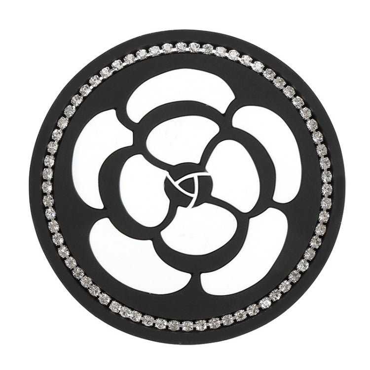 Car Water Cup Anti-skid Mat Door Slot Interior Modification Mat With diamond(Big Camellia) - Car Drink Holders by PMC TechLife | Online Shopping South Africa | PMC TechLife