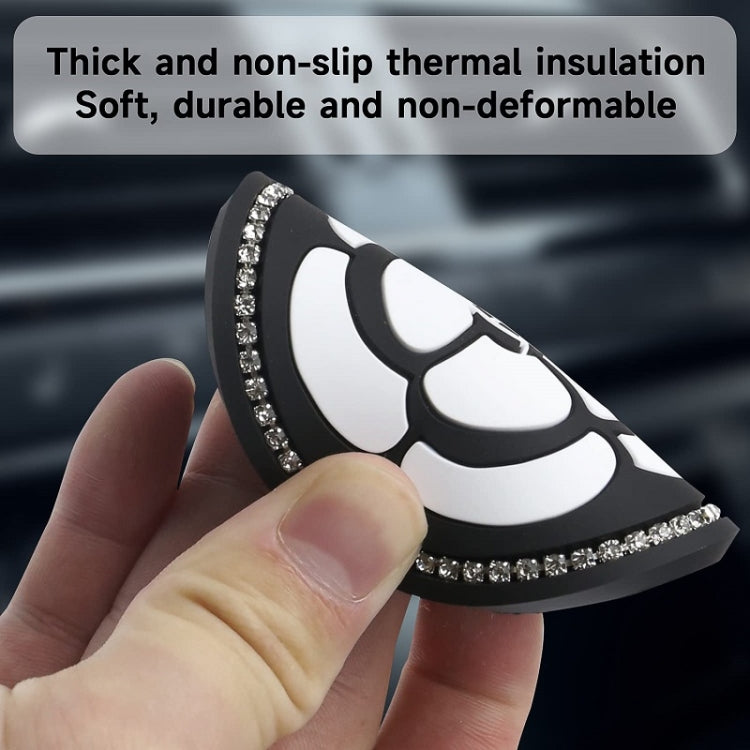 Car Water Cup Anti-skid Mat Door Slot Interior Modification Mat With diamond(Big Camellia) - Car Drink Holders by PMC TechLife | Online Shopping South Africa | PMC TechLife