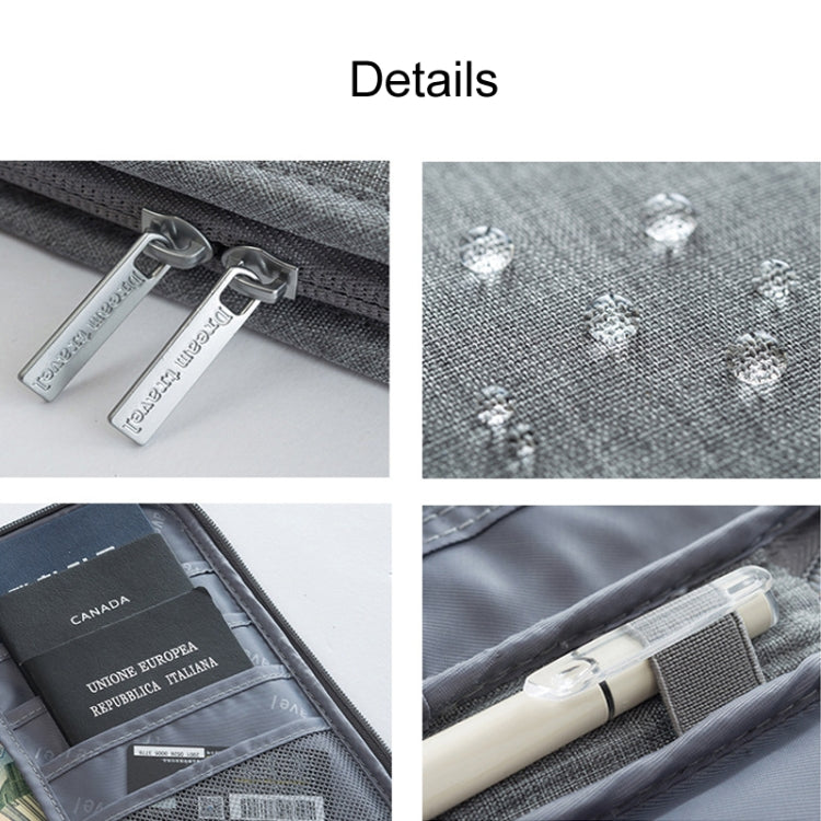 Travel Waterproof Dustproof Portable Passport Document Bag, Color: Black Small - Card & Passport Bags by PMC TechLife | Online Shopping South Africa | PMC TechLife