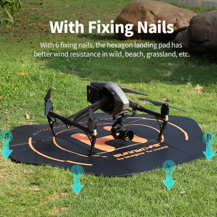 Sunnylife TJP10 110cm Hexagonal Double-Sided Folding With Ground Spikes Drone Universal Apron - Parking Apron by Sunnylife | Online Shopping South Africa | PMC TechLife | Buy Now Pay Later Mobicred