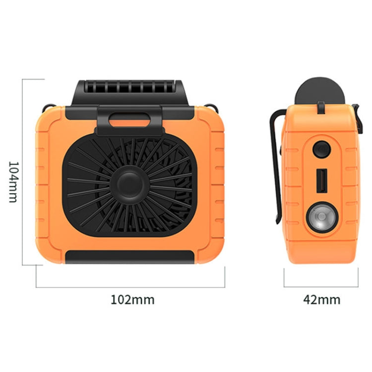 Outdoor Waist-Mounted Lighting Fan Multifunctional Bracket Hanging Neck Fan(Apricot) - free shipping - PMC Jewellery - Order now!