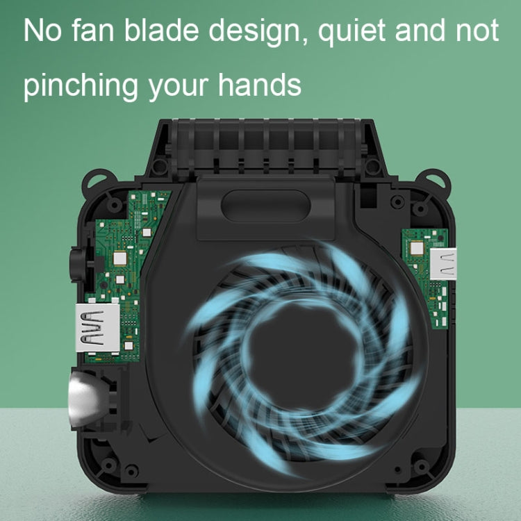 Outdoor Waist-Mounted Lighting Fan Multifunctional Bracket Hanging Neck Fan(Grass Green) - free shipping - PMC TechLife - Order now!