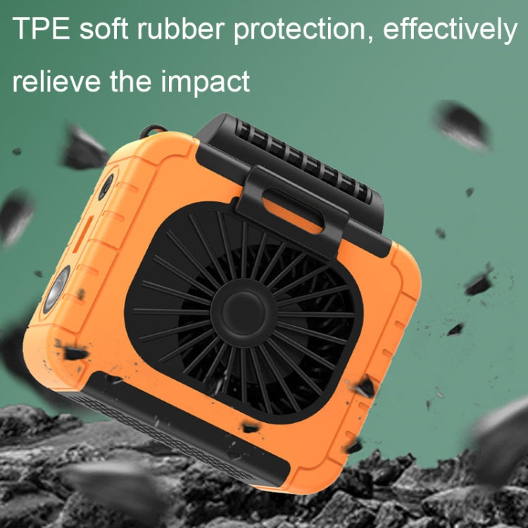 Outdoor Waist-Mounted Lighting Fan Multifunctional Bracket Hanging Neck Fan(Yellow) - free shipping - PMC TechLife - Order now!