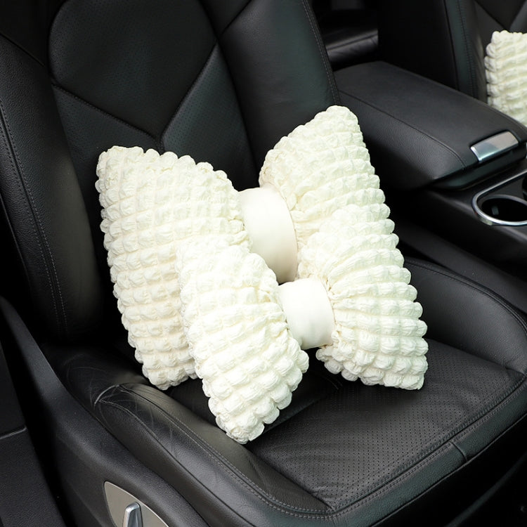 Car Seat Breathable And Comfortable Puff Pillow Upholstery, Color: Headrest Beige Brown - Seat Accessories by PMC TechLife | Online Shopping South Africa | PMC TechLife | Buy Now Pay Later Mobicred