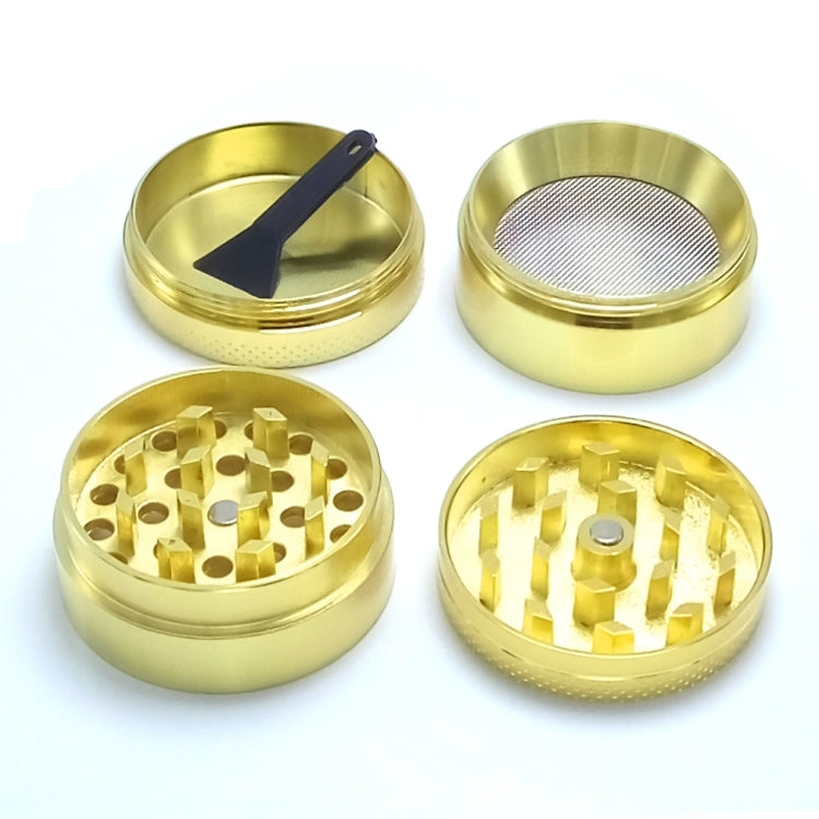 40mm 4 Layers Gold Coin Pattern Zinc Tobacco Grinder - Cigarette Box & Ashtrays by PMC TechLife | Online Shopping South Africa | PMC TechLife | Buy Now Pay Later Mobicred