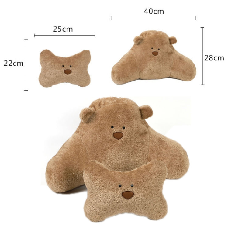 Car Cartoon Bear Plush Seat Upholstery Pillow, Color: Lumbar Pillow White - Seat Accessories by PMC TechLife | Online Shopping South Africa | PMC TechLife | Buy Now Pay Later Mobicred