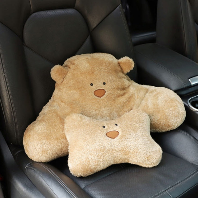 Car Cartoon Bear Plush Seat Upholstery Pillow, Color: Lumbar Pillow Brown - Seat Accessories by PMC TechLife | Online Shopping South Africa | PMC TechLife | Buy Now Pay Later Mobicred