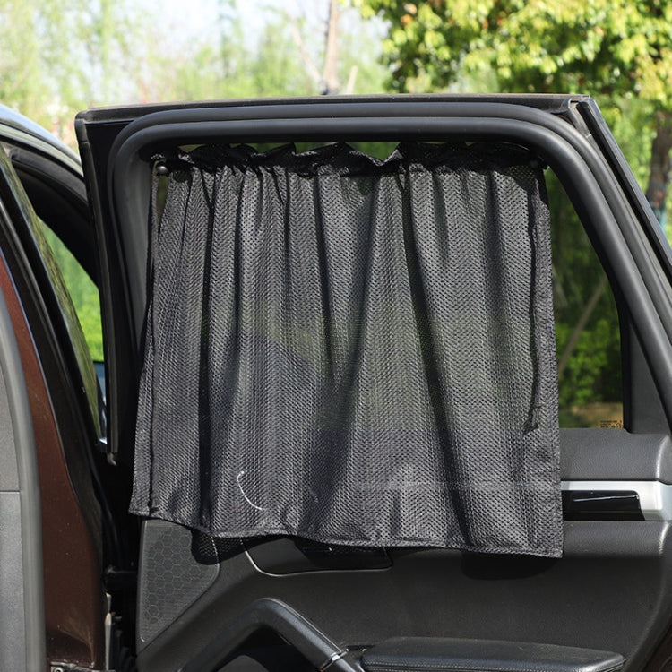 2pcs Car Curtain Sun Protection Mesh Suction Cup Sunshade(Black) - Window Foils & Solar Protection by PMC TechLife | Online Shopping South Africa | PMC TechLife