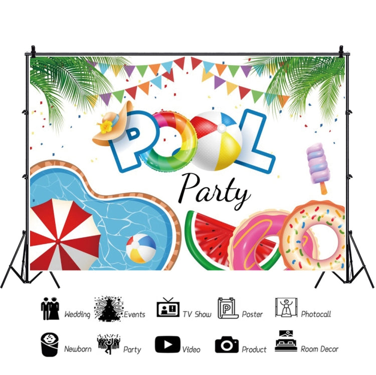 80x120cm Summer Pool Party Decoration Backdrop Swimming Ring Photography Background Cloth(11418495) - Other by PMC TechLife | Online Shopping South Africa | PMC TechLife
