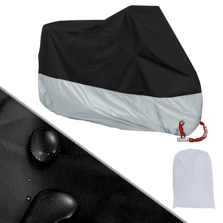190T Motorcycle Rain Covers Dustproof Rain UV Resistant Dust Prevention Covers, Size: XL(Black and Silver) - free shipping - PMC TechLife - Order now!