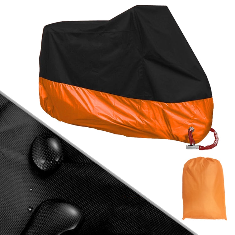 190T Motorcycle Rain Covers Dustproof Rain UV Resistant Dust Prevention Covers, Size: XL(Black and Orange) - Protective Gear by PMC TechLife | Online Shopping South Africa | PMC TechLife | Buy Now Pay Later Mobicred